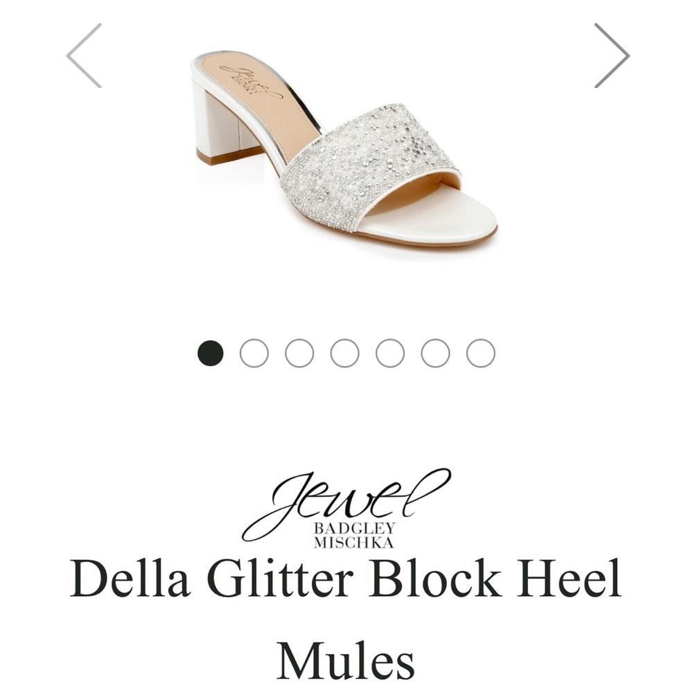 Della Glitter Block Heel from Jewel by Badgley Mischka, never worn. Size 8.5